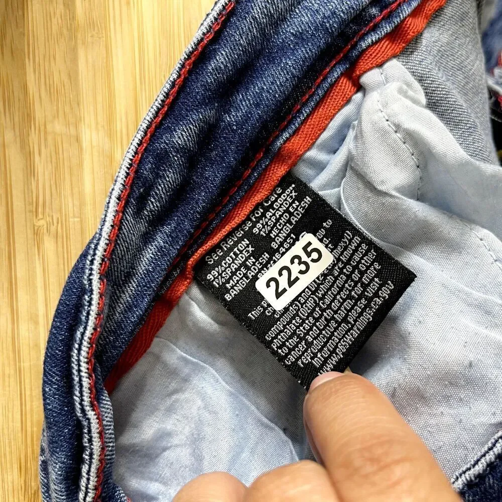 Raw X Skinny Jeans Mens 38x32 Actual 38x30 Medium Wash Stretch Denim Pockets